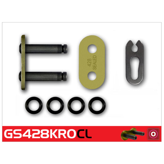 RK GS428KRO-CL Gold O-Ring Con Clip Link