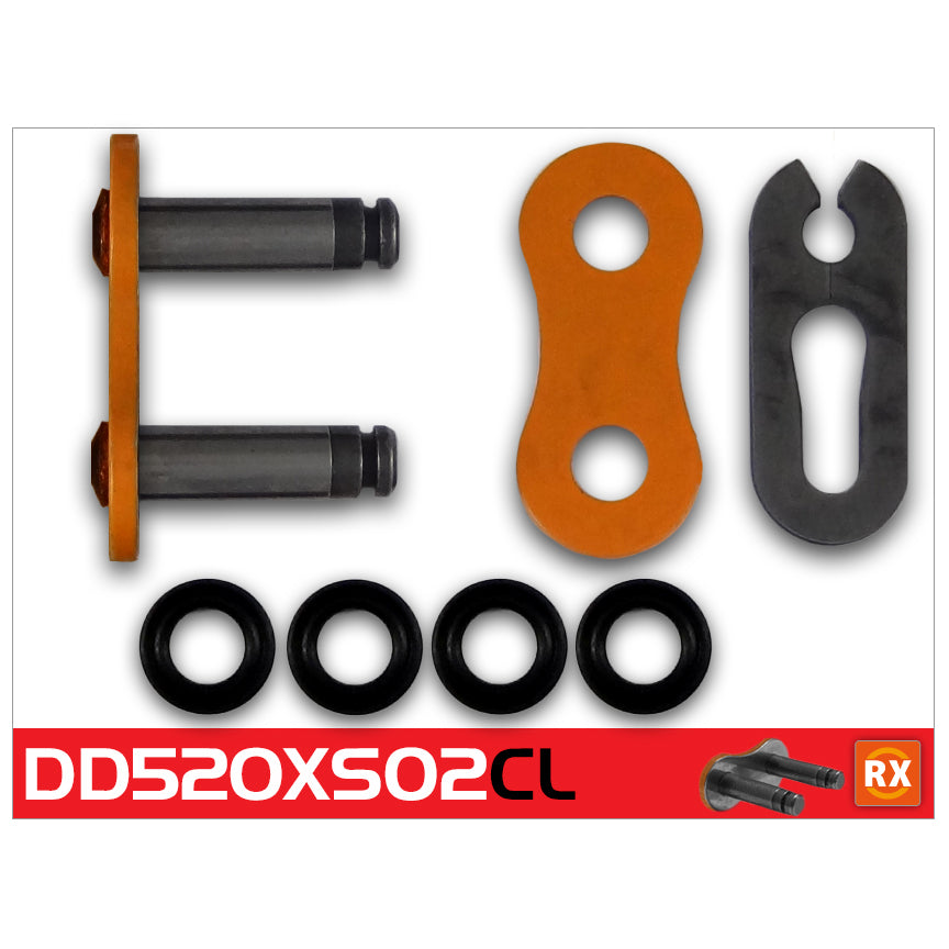 RK DD520XSO2-CL Orange RX-Ring Con Clip Link