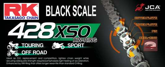 RK BL428XSO-130 Black Scale XW-Ring Chain