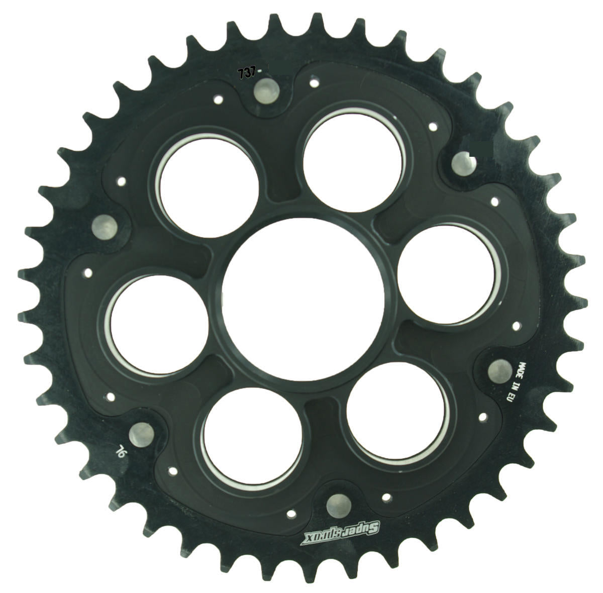 SuperSprox Rear Edge Sprocket Ducati RSA-737_525-40 Blk *525 pitch Conversion*