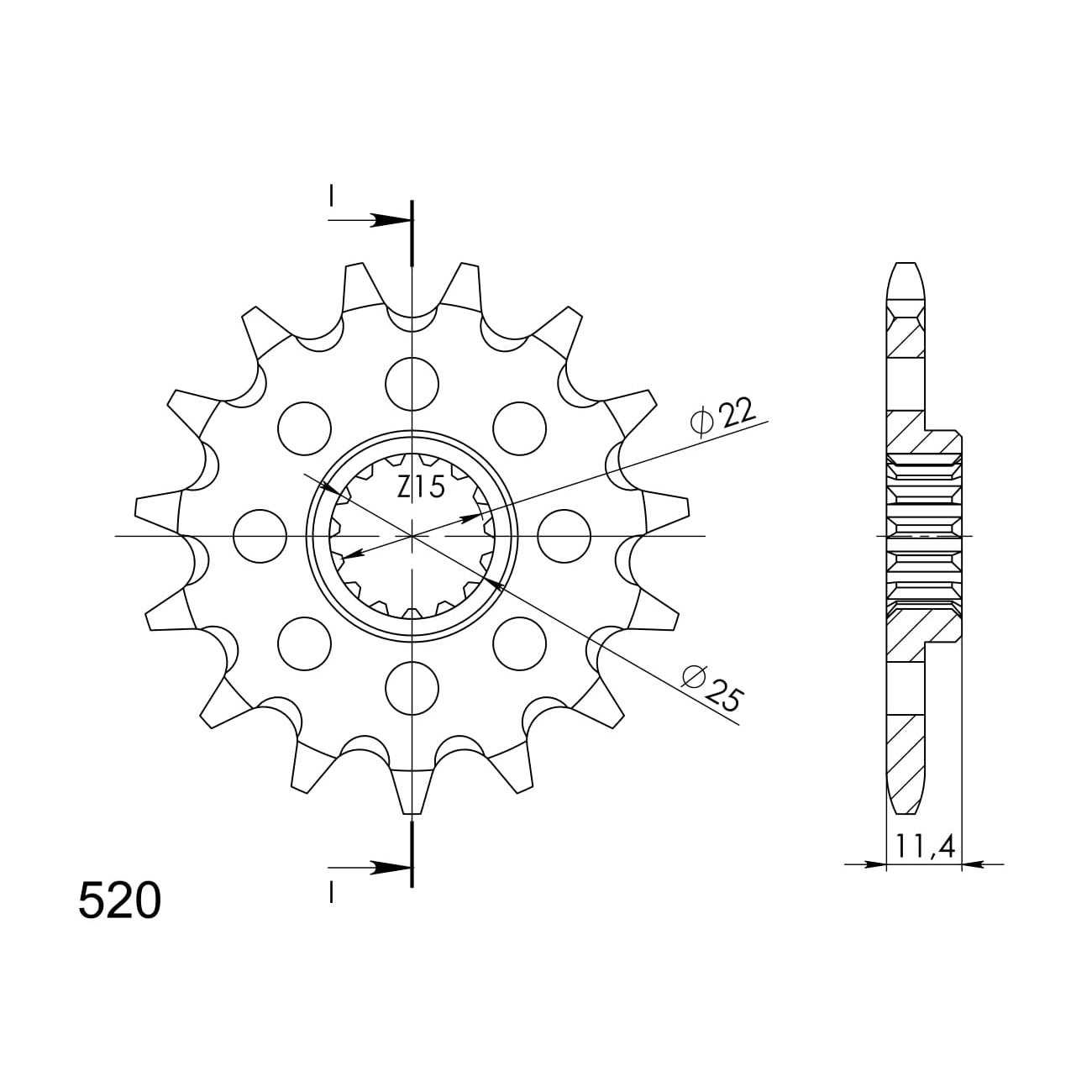 Supersprox Front MX Grooved CST-1902:15 CST4065 Sprocket