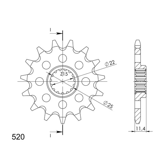 Supersprox Front MX Grooved CST-1902:15 CST4065 Sprocket