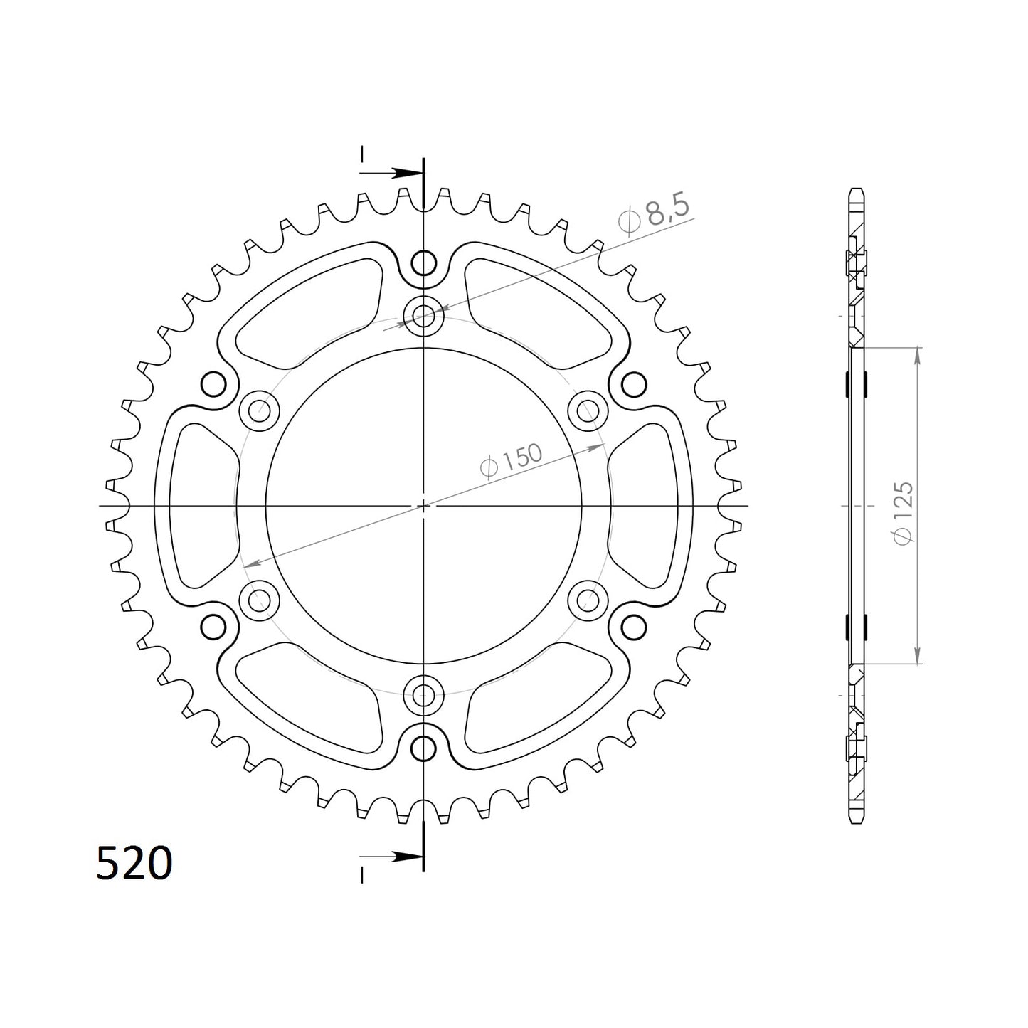 SuperSprox Rear Stealth RST-990-48-Red Gas Gas