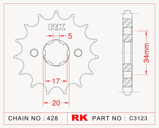 Sprocket Front RK-C3123-14 JTF1264