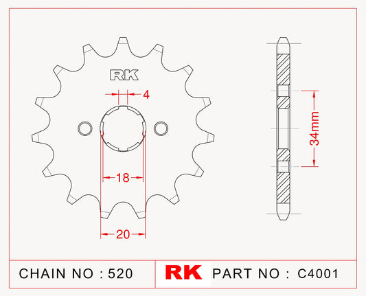 Sprocket Front RK C4001-15 JTF 328-15