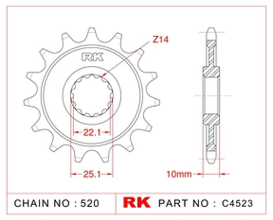 Sprocket Front RK-C4523-12