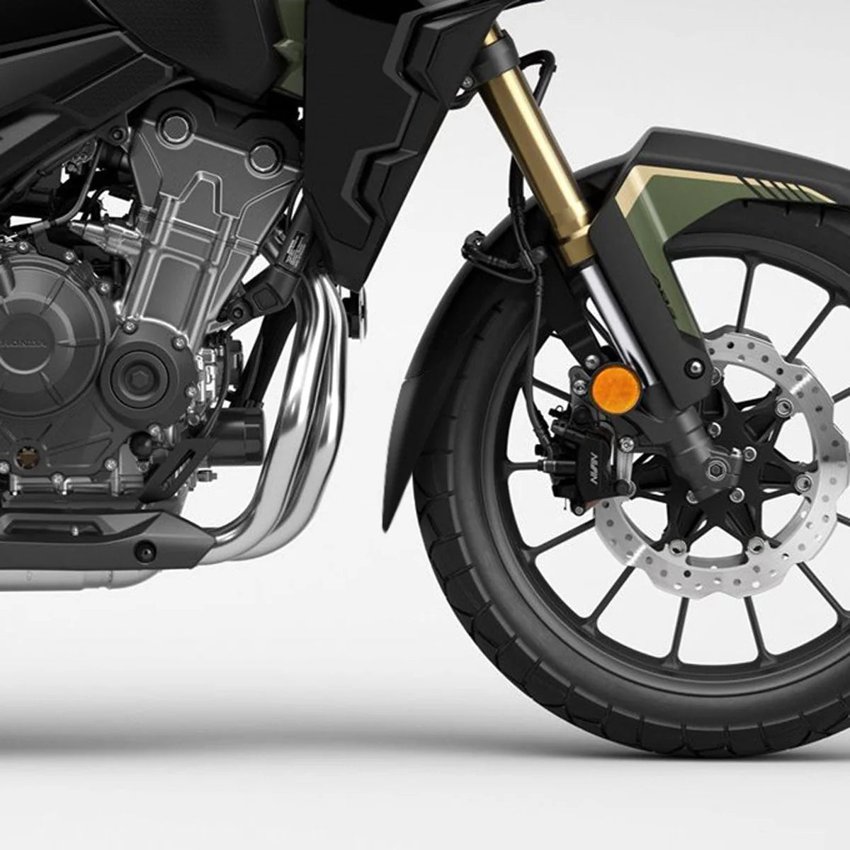 Honda CB500X (2022 - On). Pyramid Front Fender Extension (Matte Black)