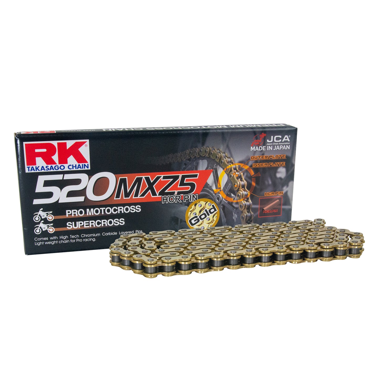 RK GB520MXZ5-112 Gold Pro MX Chain