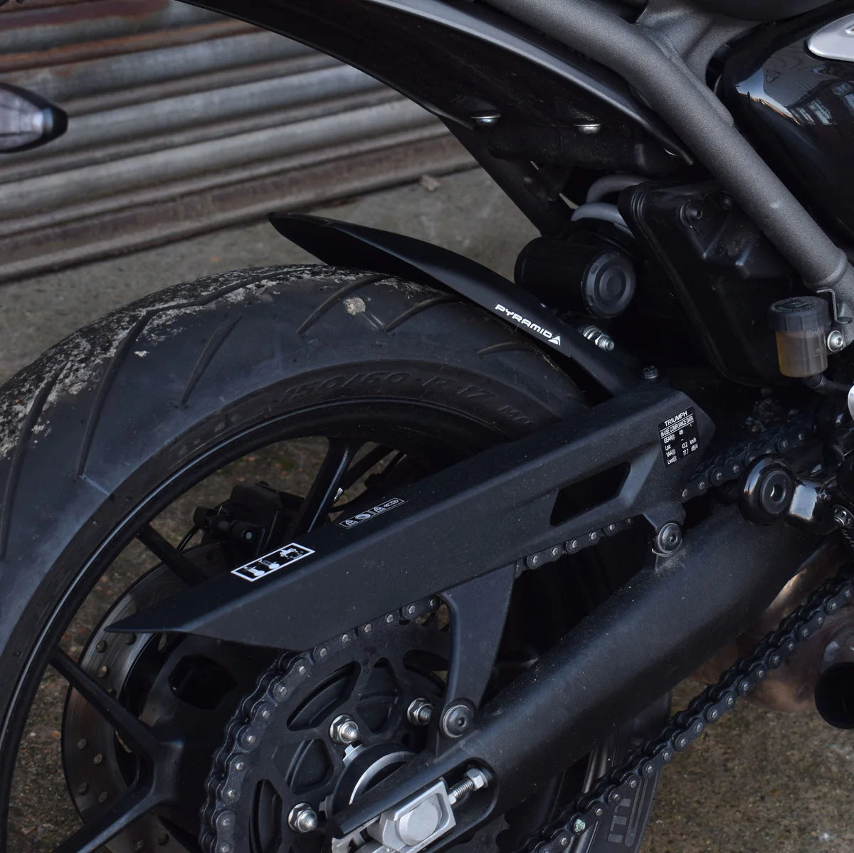 Triumph Speed 400 (2024 - On). Pyramid Rear Hugger Extension (Matte Black)