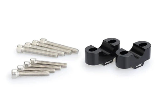 Honda NC750X (2021 - On) Puig  Handlebar Risers. (Black) 20mm Rise