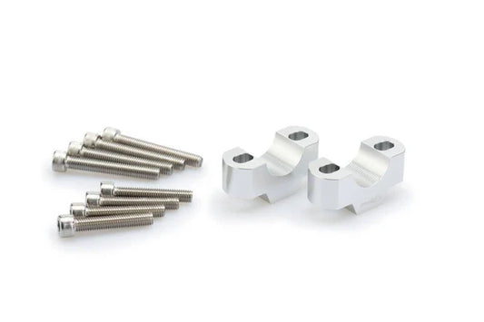 Yamaha Tenere 700 (2023 - On) Puig Handlebar Risers - 20mm Rise. Silver