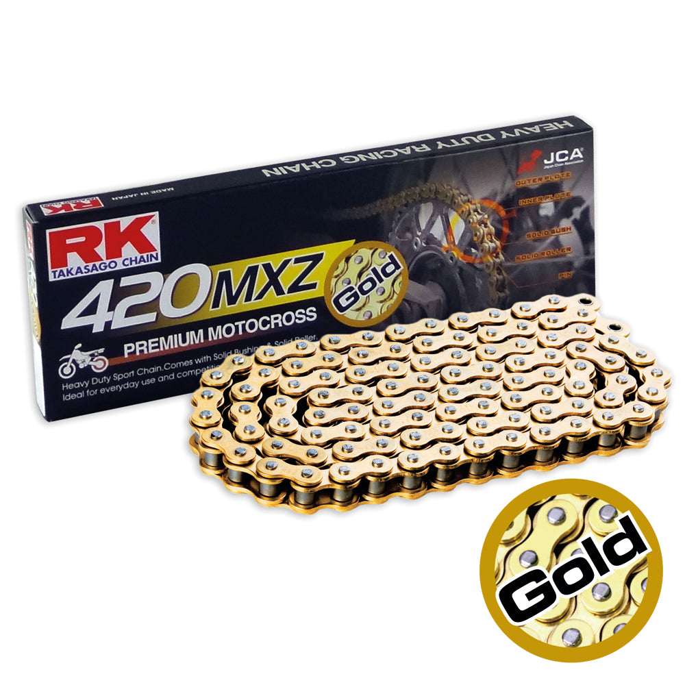 RK GB420MXZ4-122 Gold Pro MX Chain