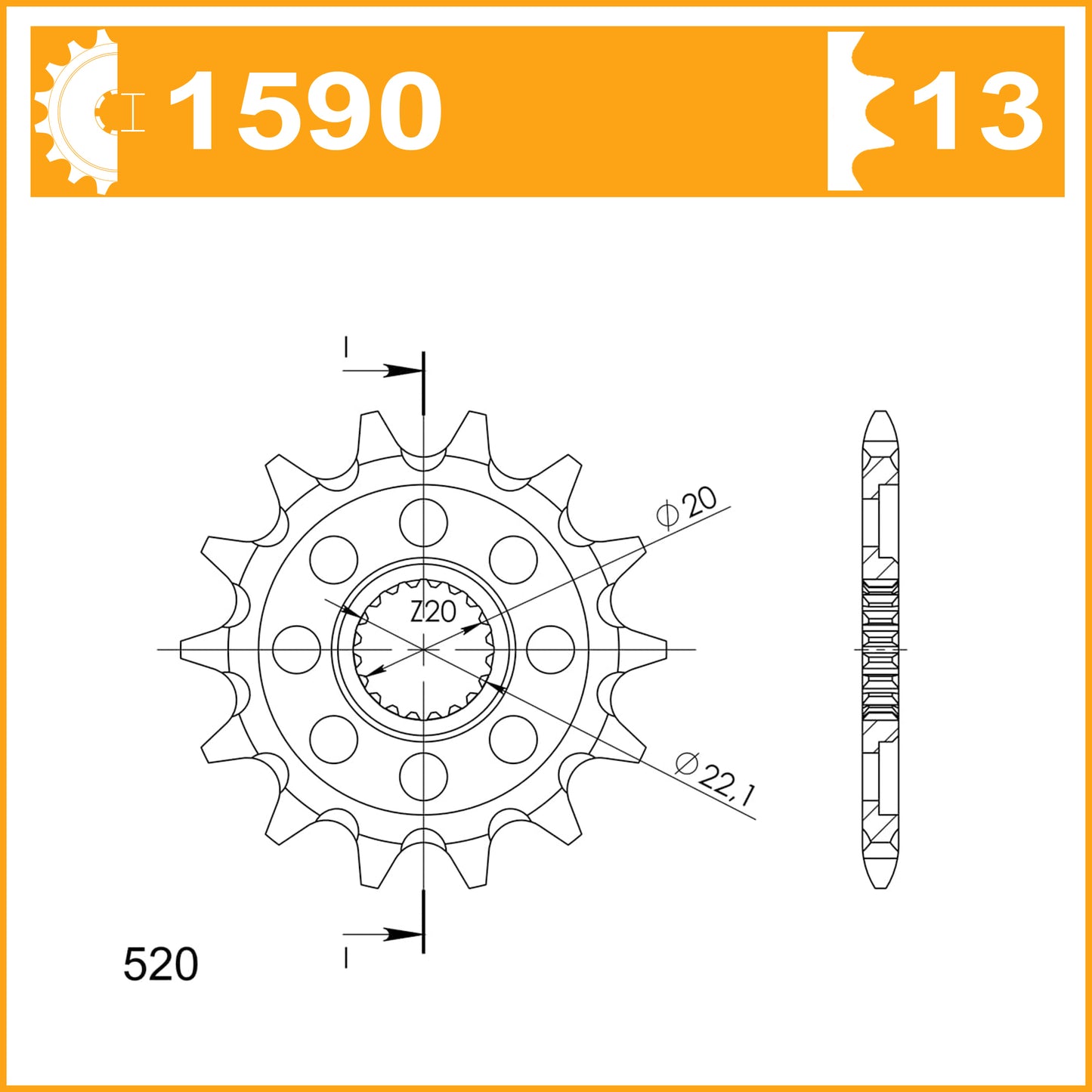 SuperSprox Front MX Grooved CST-1590-13