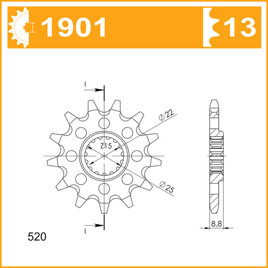 SuperSprox Front MX Grooved CST-1901-12 RK C4158-12 Q8 JTF1901 AFAM 73301