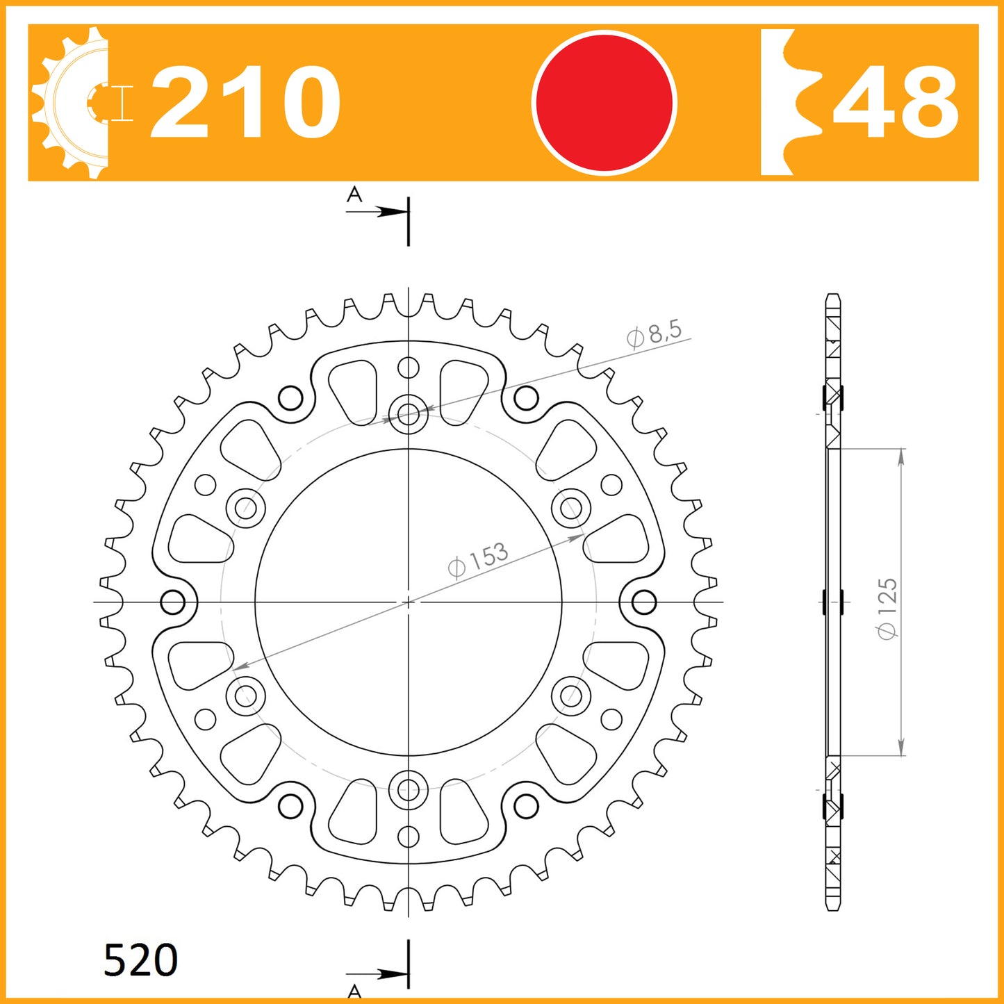 SuperSprox Rear Stealth RST-210-48-RED