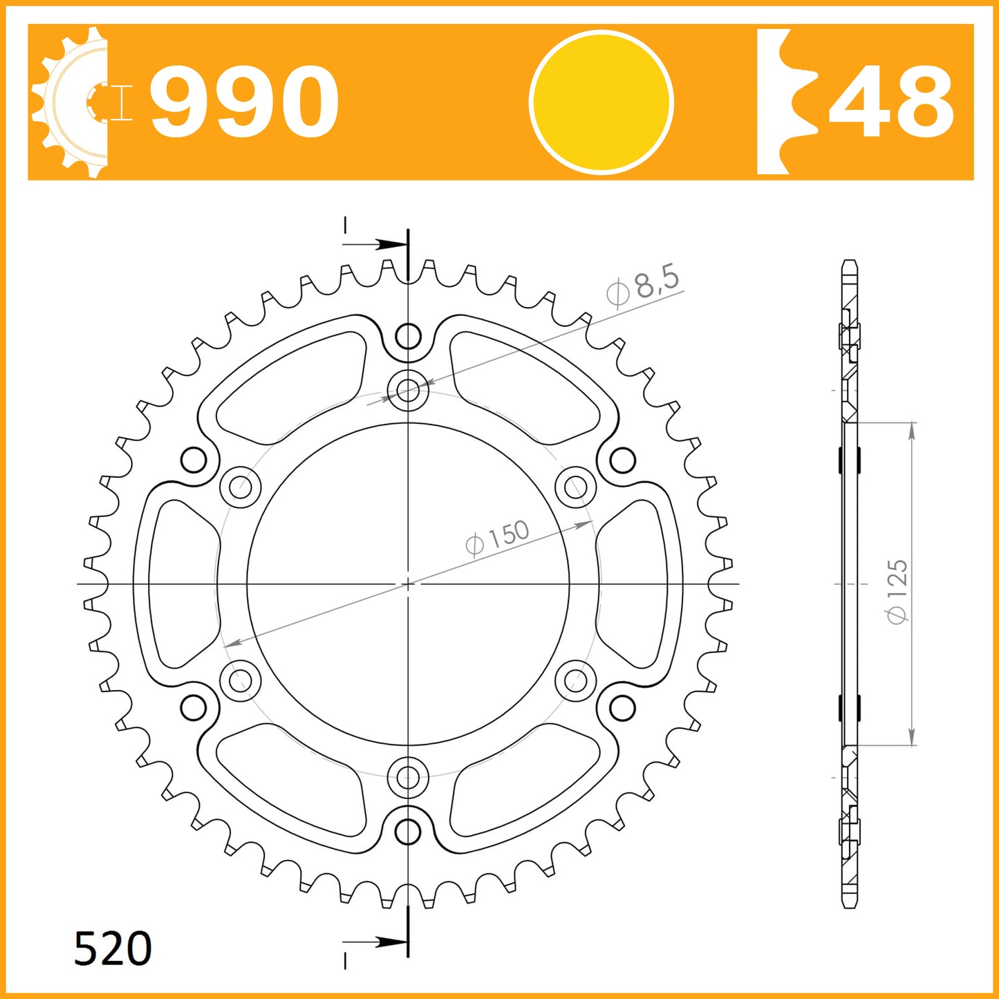 SuperSprox Rear Stealth RST-990-48-GLD