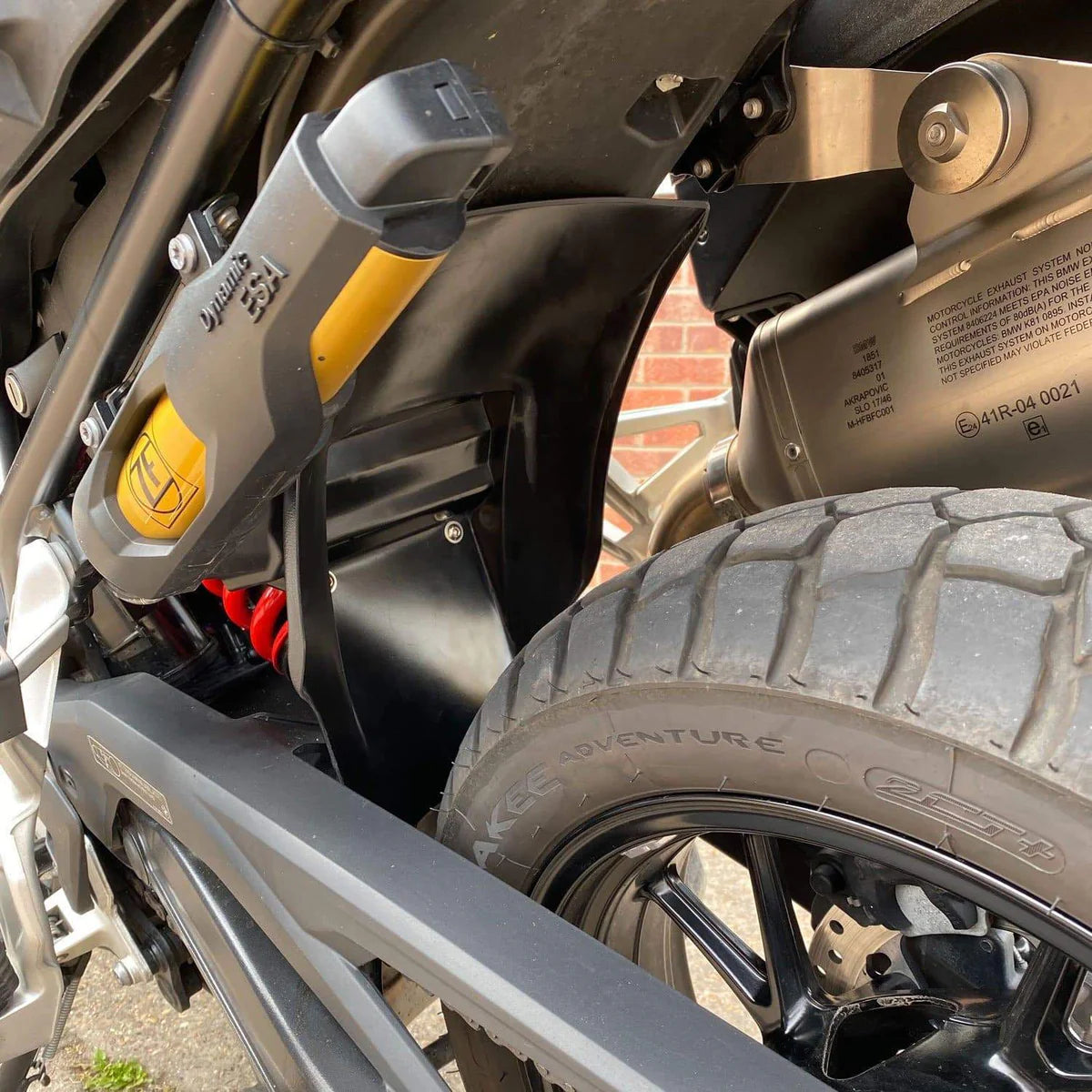 BMW F 900 GS & Adventure (2024+) Pyramid Rear Shock Shield | Matte Black |