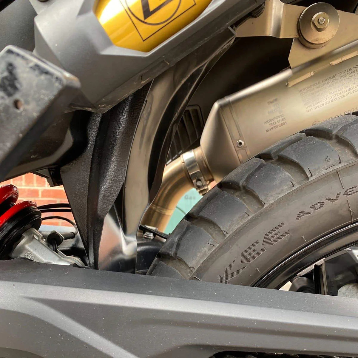 BMW F 900 GS & Adventure (2024+) Pyramid Rear Shock Shield | Matte Black |