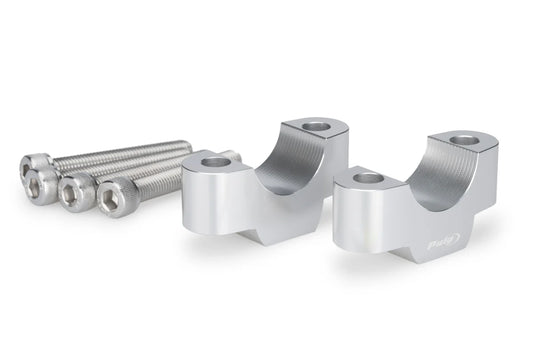 BMW R 12 & R 12 nineT (2024- On) Puig Handlebar Risers - 20mm Rise. Silver