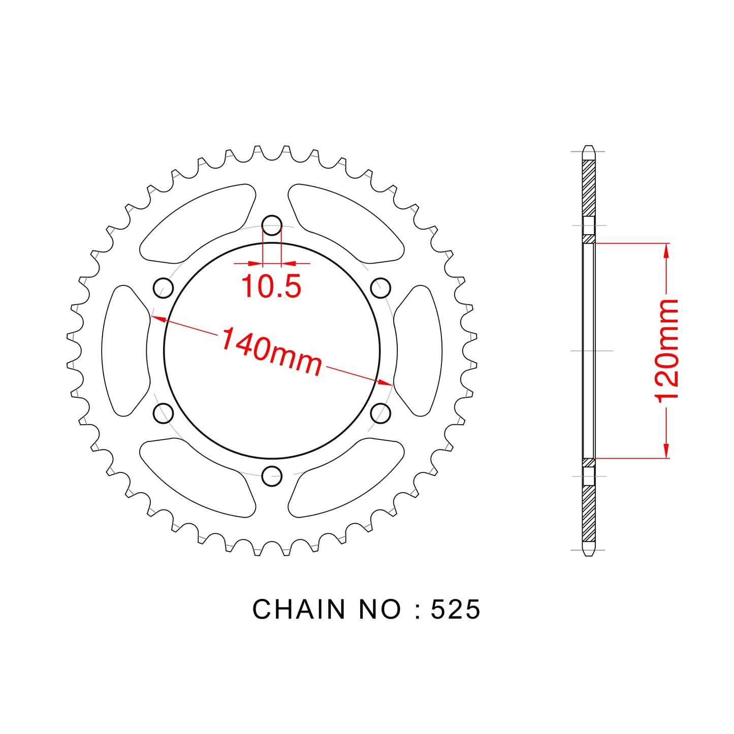 Sprocket Rear RK-B5624-40 JTR498 Afam 16605