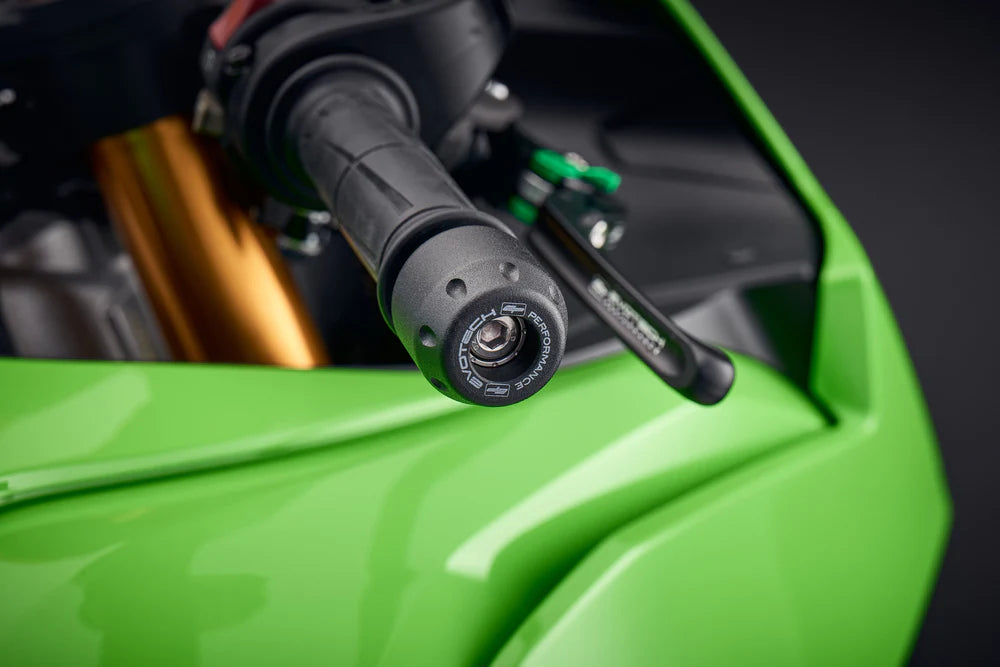 Kawasaki Ninja ZX-4R (2023 - On) Models. Bar End Weights (Touring Type). Evotech Performance.