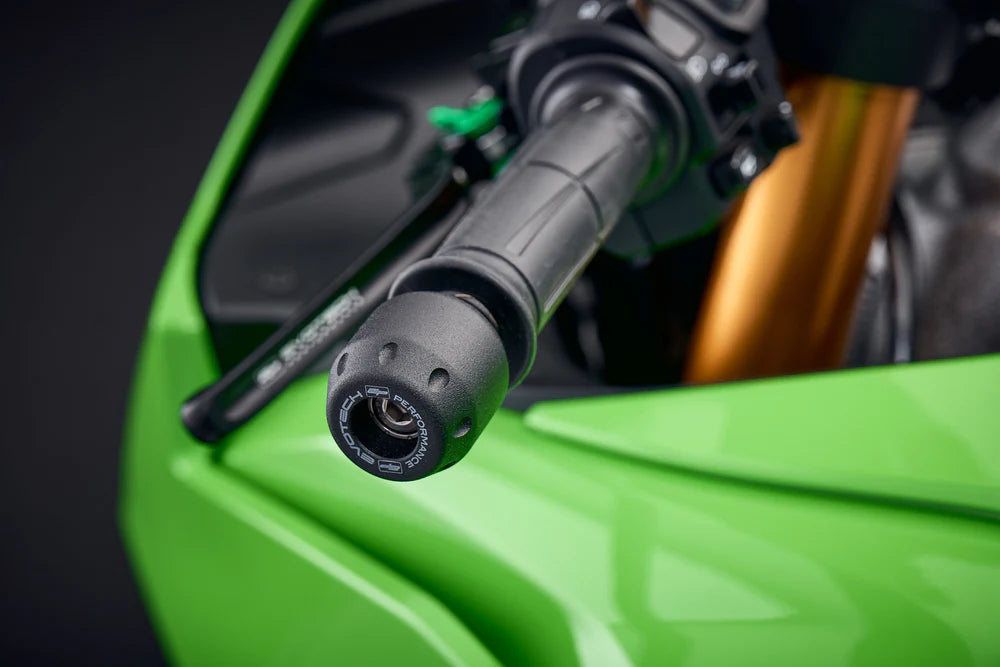 Kawasaki Ninja ZX-4R (2023 - On) Models. Bar End Weights (Touring Type). Evotech Performance.