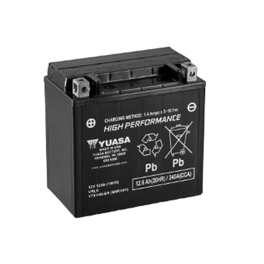 Yuasa YTX14H (WC) 12V Factory Activated High Performance MF VRLA Battery