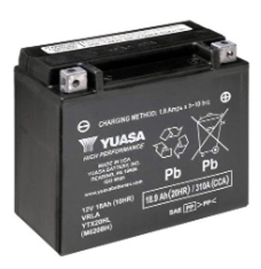 Yuasa YTX20HL (WC) 12V Factory Activated High Performance MF VRLA Battery